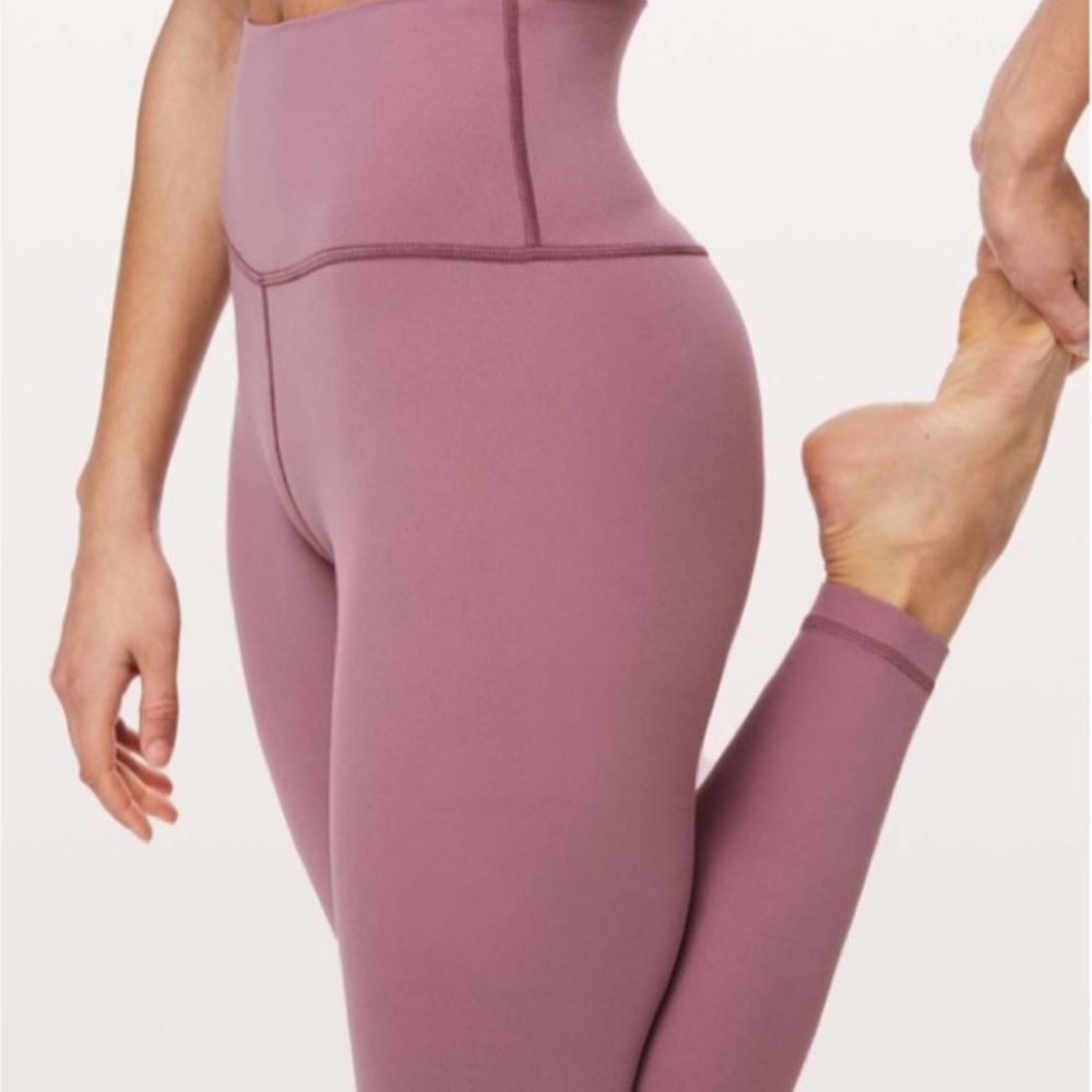Lululemon High Rise Align Pants 28" Pink Figue Nulu